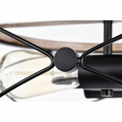 Hot Sale 💯 Warehouse Of Tiffany Vesta Semi Flush Mount Ceiling Light Matte Black With Wood Grain Finish 2-Light - N/A 🔔 -Warehouse of Tiffany sale unnamed file 6581