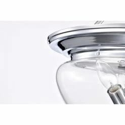 Outlet 🧨 Warehouse Of Tiffany Latona Semi Flush Mount Ceiling Light Chrome Polished And Clear Glass Finish 3-Light - N/A ✔️ -Warehouse of Tiffany sale unnamed file 6661