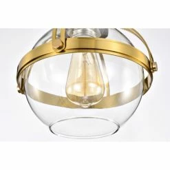 New ✔️ Warehouse Of Tiffany Concordia Semi Flush Mount Ceiling Light Brass Gold And Clear Glass Finish 1-Light - N/A Brass And Clear 🔔 -Warehouse of Tiffany sale unnamed file 6694