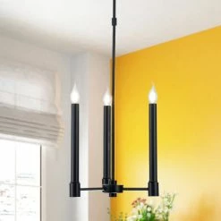 New 👍 Warehouse Of Tiffany Vidman Pendant Chandelier Ceiling Light With 3-light Candle 😀