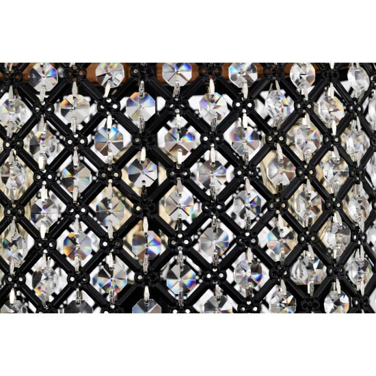 Wholesale 🔥 Warehouse Of Tiffany Denica 16 Inch Crystal Shade Semi Flush Mount 3-Light Matte Black And Imitation Wood Grain 💯 7 Wholesale 🔥 Warehouse Of Tiffany Denica 16 Inch Crystal Shade Semi Flush Mount 3-Light Matte Black And Imitation Wood Grain 💯 - Image 7