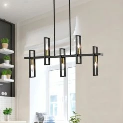 Best deal 🧨 Warehouse Of Tiffany Mia 32 Inch Candle Style Kitchen Island Chandelier 5 Light - N/A 🔔