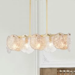 Top 10 π Warehouse Of Tiffany Gavin 25 Inch Modern Textured Glass Chandelier 5 Light - N/A π