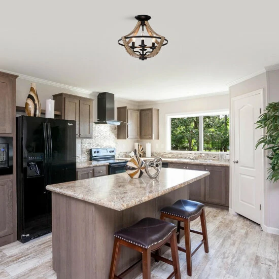 Flash Sale ⭐ Warehouse Of Tiffany Ricky Matte Black 4-Light Metal Open Cage Semi-Flush Mount 🛒 2 Flash Sale ⭐ Warehouse Of Tiffany Ricky Matte Black 4-Light Metal Open Cage Semi-Flush Mount 🛒 - Image 2